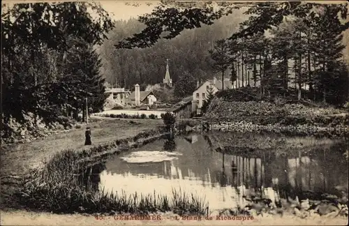 Ak Gérardmer Lorraine Vosges, Etang de Kichompre