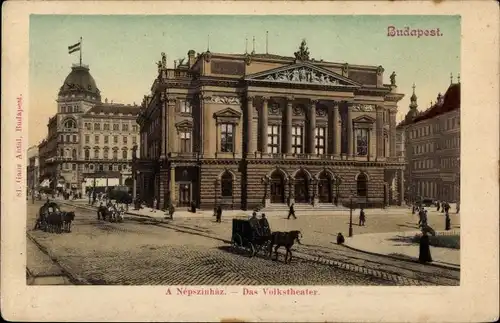 Ak Budapest Ungarn, Volkstheater