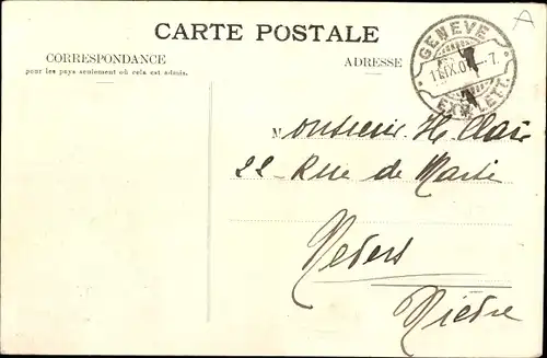 Ak Genève Genf Stadt, Gesamtansicht mit Mont Blanc