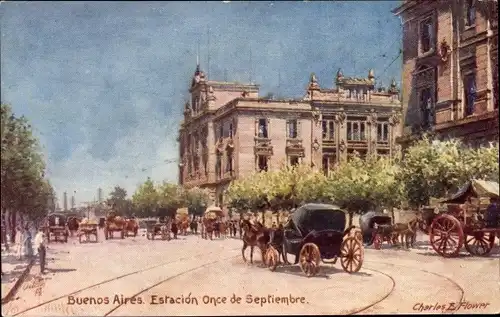 Künstler Ak Flower, Charles, Buenos Aires Argentinien, Estacion Once de Septiembre