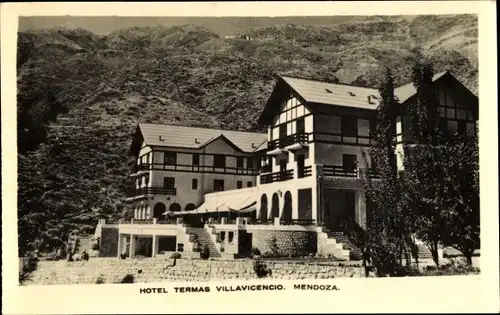 Ak Mendoza Argentinien, Hotel Termas Villavicencio