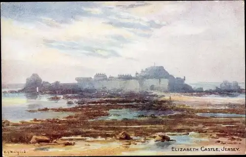 Künstler Ak Saint Helier Channel Island Jersey, Elizabeth Castle
