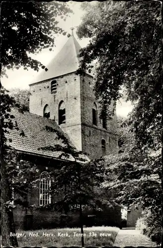 Ak Borger Drenthe Niederlande, Teilansicht der Kirche