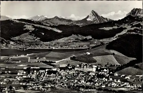 Ak Einsiedeln Kanton Schwyz Schweiz, Panorama, Kloster Einsiedeln