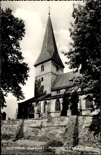 Ak Noorbeek Limburg Niederlande, Monumentale Kerk 12e eeuw