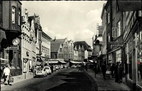 Ak Itzehoe in Holstein, Breite Straße, Autos, Fruchthaus, Westbank