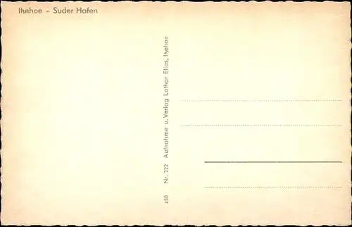 Ak Itzehoe in Holstein, Suder Hafen