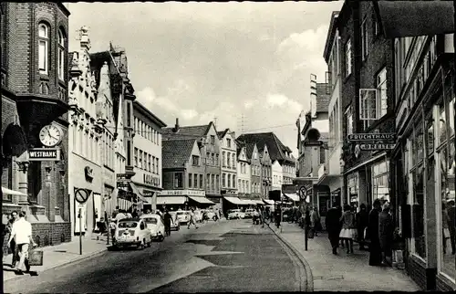 Ak Itzehoe in Holstein, Breite Straße, Autos, Fruchthaus, Westbank