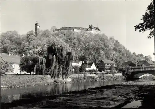 Foto Greiz im Vogtland, Blick zum Schloss, Brücke