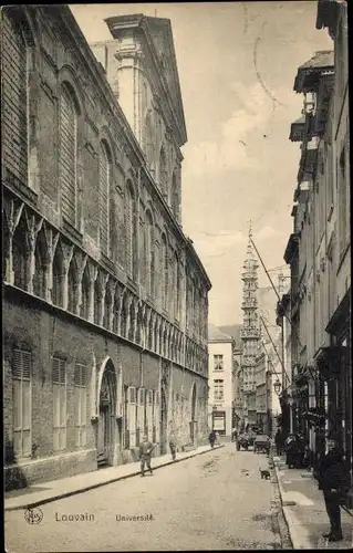 Ak Louvain Leuven Flämisch Brabant, Universität, Straßenpartie