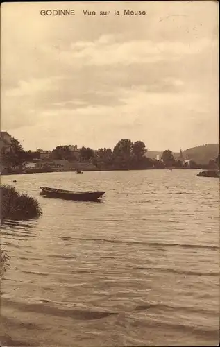 Ak Godinne Yvoir Wallonien Namur, Blick über die Meuse