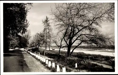 Ak Ostseebad Scharbeutz in Ostholstein, Straßenpartie, Strand