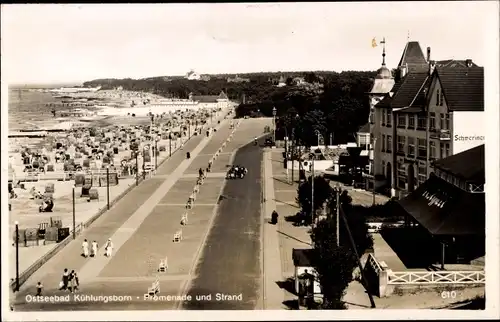 Ak Ostseebad Kühlungsborn, Strand, Promenade, Schweriner Hof