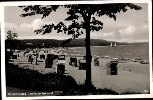 Ak Timmendorfer Strand an der Ostsee, Strand