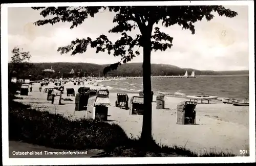 Ak Timmendorfer Strand an der Ostsee, Strand