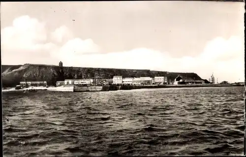 Ak Nordseeinsel Helgoland, Unterland, Falmkante, neue Landungsmole