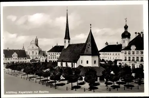 Ak Altötting in Oberbayern, Kapellplatz, Basilika