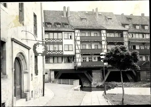 Foto Ak Erfurt in Thüringen, Krämerbrücke