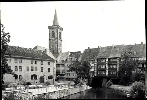 Foto Ak Erfurt in Thüringen, Krämerbrücke, Turm