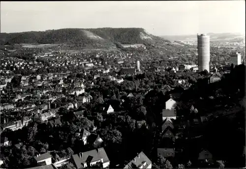 Foto Ak Jena in Thüringen, Blick über die Stadt, Hochhaus