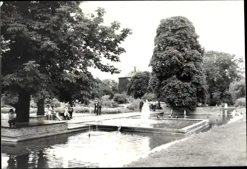 Foto Ak Erfurt in Thüringen, Wasserspiel, Springbrunnen