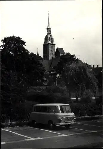 Foto Freiberg in Sachsen, Parkplatz, Kirche