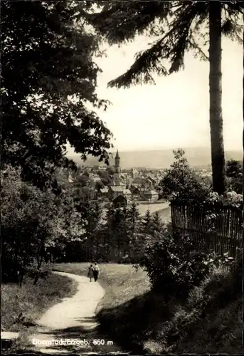 Ak Eibenstock im Erzgebirge Sachsen, Feldweg mit Blick zum Ort