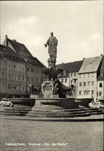 Ak Freiberg in Sachsen, Denkmal Otto der Reiche