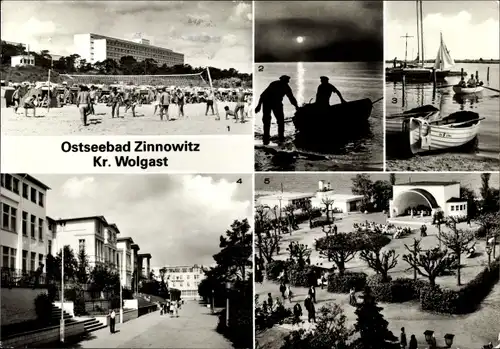 Ak Ostseebad Zinnowitz Usedom, IG Wismut Ferienheim Roter Oktober, Promenade der Völkerfreundschaft