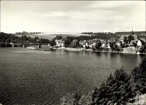 Ak Saalburg in Thüringen, Stausee der Bleiloch-Saaletalsperre