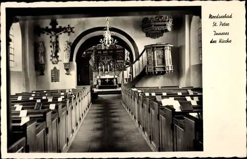 Ak Nordseebad Sankt Peter Ording, Inneres der Kirche