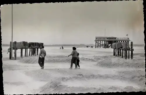 Foto Nordseebad Sankt Peter Ording, Sturmflut, Strand