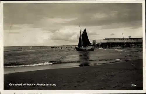 Ak Ostseebad Ahlbeck Heringsdorf Usedom, Abendstimmung