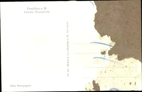 Ak Frankfurt am Main, Festhalle, Messegelände