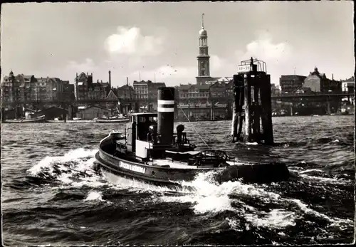 Ak Hamburg Mitte Altstadt, Niederhafen, Schlepper