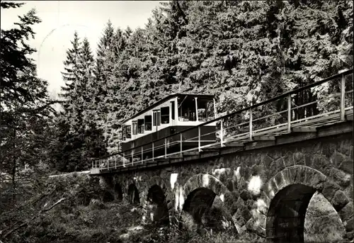 Ak Augustusburg im Erzgebirge, Drahtseilbahn