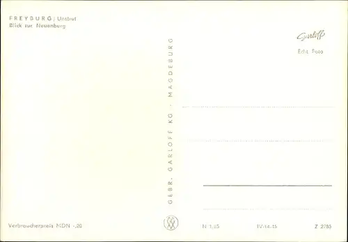 Ak Freyburg an der Unstrut, Blick zur Neuenburg