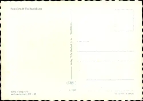 Ak Rudolstadt in Thüringen, Heidecksburg