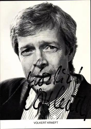 Ak Schauspieler Volkert Kraeft, Portrait, Autogramm, Krawatte