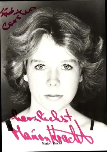 Ak Schauspielerin Marion Kracht, Portrait, Autogramm