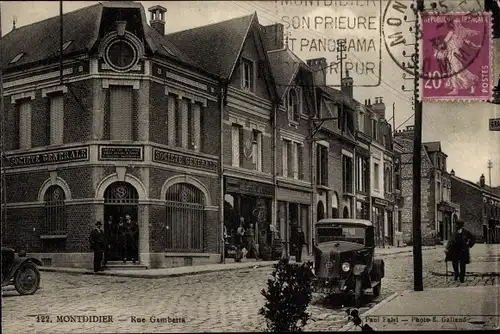 Ak Montdidier-Somme, Rue Gambetta