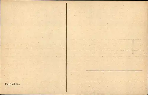 Künstler Ak Bethlehem Palästina, Ortsansicht, Turm, Brücke