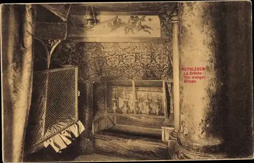 Ak Bethlehem Palästina, Krippe