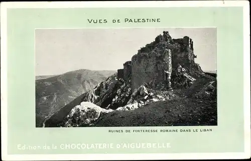 Ak Palästina, Ruinen der römischen Festung im Libanon