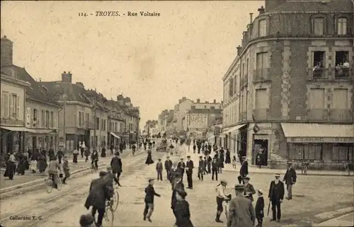 Ak Troyes Aube, Rue Voltaire