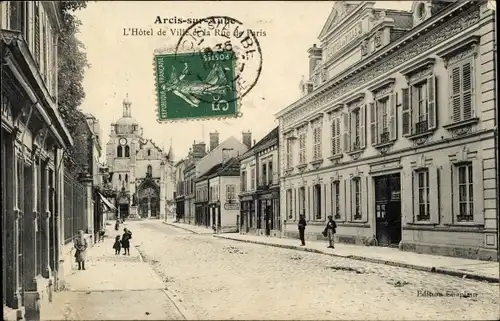 Ak Arcis-sur-Aube, Das Rathaus der Rue de Paris