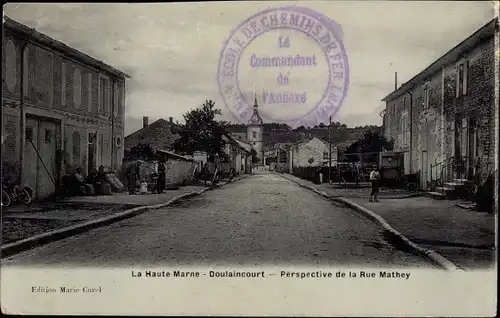Ak Doulaincourt Haute Marne, Rue Mathey