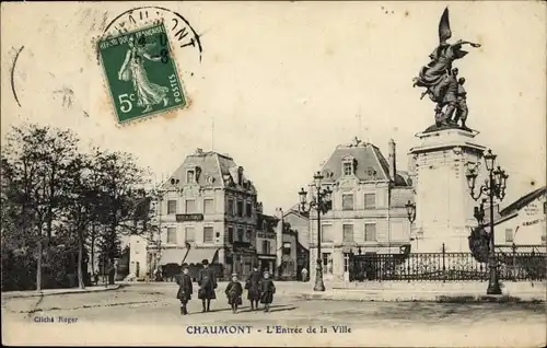 Ak Chaumont Haute Marne, Der Eingang zur Stadt