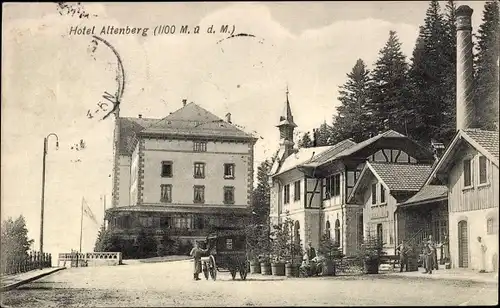 Ak Münstertal Elsaß Haut Rhin, Hotel Altenberg, Restaurant