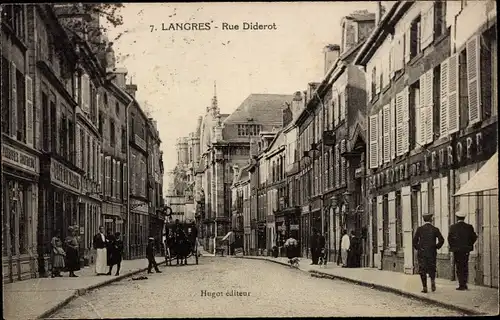 Ak Langres Haute Marne, Rue Diderot
